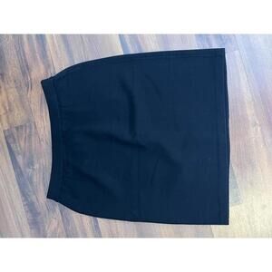 St. John Basics Knit Skirt Size 6 Black Santana Knit Elastic Waist